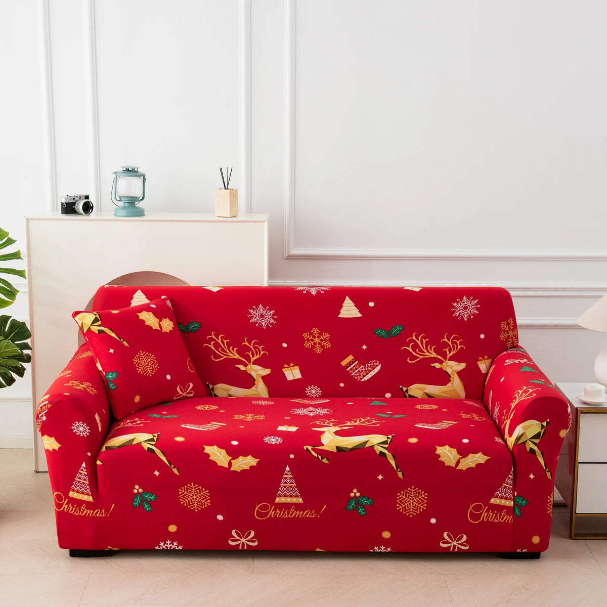 Geometric All-Season Universal Stretch Sofa Slipcover
