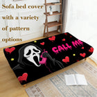 Armless Futon & Sofa Bed Stretch Slipcover - Graphic Print