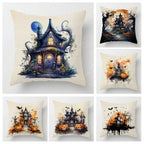 Autumn Harvest Linen Textured Decorative Throw Pillow Cover