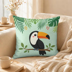 Whimsical Safari Zoo Animal Ultra-Soft Plush Throw Pillow Cover