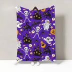 Spooky Festive Halloween Flannel Fleece Plush Throw Blanket