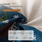 Nordic Christmas Geometric Chenille Non-Slip Couch Cushion Towel