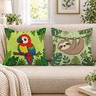 Whimsical Safari Zoo Animal Ultra-Soft Plush Throw Pillow Cover