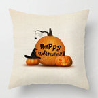 Autumn Harvest Linen Textured Decorative Throw Pillow Cover