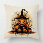 Autumn Harvest Linen Textured Decorative Throw Pillow Cover