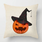 Autumn Harvest Linen Textured Decorative Throw Pillow Cover