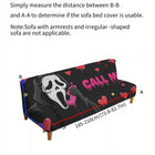 Armless Futon & Sofa Bed Stretch Slipcover - Graphic Print