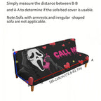 Armless Futon & Sofa Bed Stretch Slipcover - Graphic Print