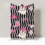 Spooky Festive Halloween Flannel Fleece Plush Throw Blanket