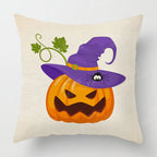 Autumn Harvest Linen Textured Decorative Throw Pillow Cover