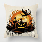 Autumn Harvest Linen Textured Decorative Throw Pillow Cover