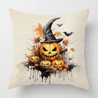 Autumn Harvest Linen Textured Decorative Throw Pillow Cover