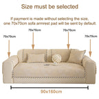 Luxury Beige Chenille Pumpkin Jacquard Sofa Cushion Cover with Lace Trim