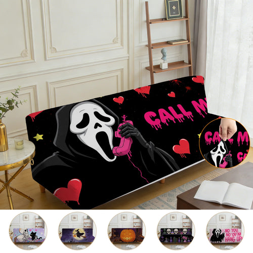 Armless Futon & Sofa Bed Stretch Slipcover - Graphic Print
