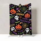 Spooky Festive Halloween Flannel Fleece Plush Throw Blanket