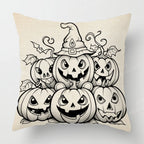 Autumn Harvest Linen Textured Decorative Throw Pillow Cover