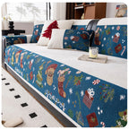 Nordic Christmas Geometric Chenille Non-Slip Couch Cushion Towel