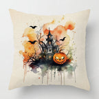 Autumn Harvest Linen Textured Decorative Throw Pillow Cover