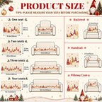 Nordic Christmas Geometric Chenille Non-Slip Couch Cushion Towel